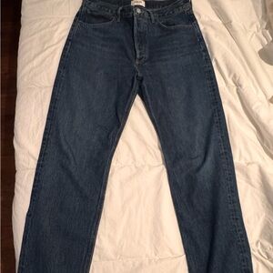Agolde Dark Blue Straight Leg Jeans